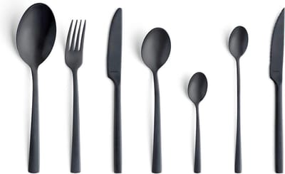Amefa Manille - 42 delige All You Need bestekset - 6 personen - Mat Zwart