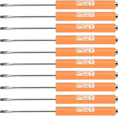 Pocket Schroevendraaier Set - 10-delige Set van Magnetische Sleufkop Schroevendraaiers