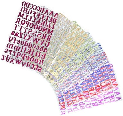 Letters Stickers Set van 10 Zelfklevende Alfabet Stickers in Diverse Kleuren voor Creatieve Projecten