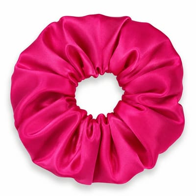 Lajetti - 100% Zijden Scrunchie Fuchsia - Moerbei Zijde Haarelastiek