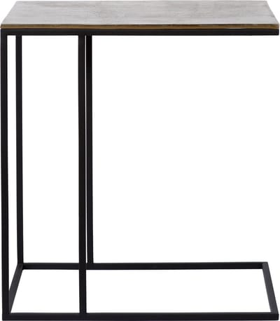 Atmooz - Bijzettafel Vanger - ruw antiek brons - Rechthoekig - Binnen - Interieur - Goud Brons en zwart - Hoogte 55cm - Metaal