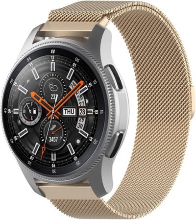 Milanees bandje - geschikt voor Garmin Venu 2s / 3s / 4 (41mm) / Vivoactive 4s / Forerunner 255s / 265s - Huawei Watch GT 5 Pro - 42mm / GT 6 / GT 5 / GT 4 - 41mm - champagne