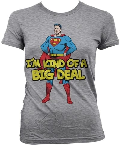 Superman I'm Kind Of A Big Deal Girly T-shirt voor dames, heather-grijs