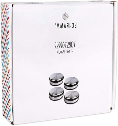 4-delige deurstoppers plat ca. 10 x 4 cm - deurbuffer deurstophouderbuffer - 4-pack