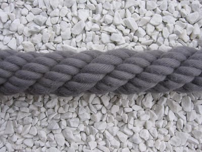 Grijs leuningtouw voor trapleuning - 100% polyacryl, Ø 37 mm, per meter