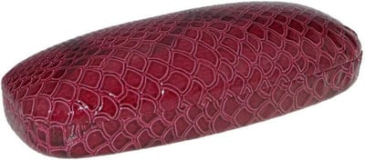 Brillenhoesje - Opberghoes - Veilig Opbergen - Glanzende Slangenlook - 16x6x4 cm - Roze
