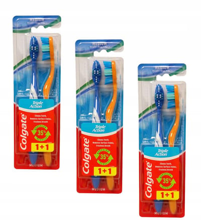 Colgate Triple Action Tandenborstels - 6 Stuks voor Gezond Gebit