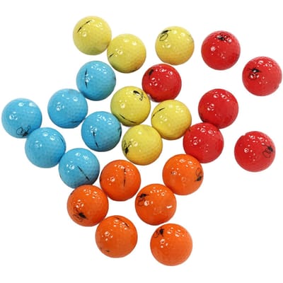 Lot de 24 balles de golf colorées en caoutchouc, résistantes, à 2 couches, pour joueuses débutantes