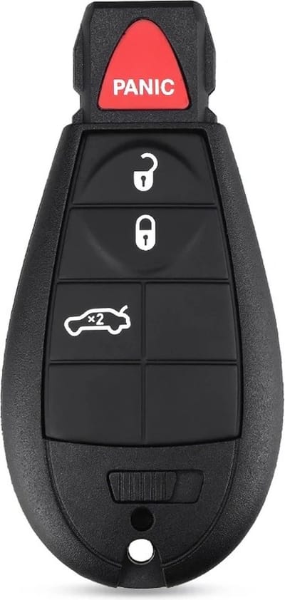 XEOD Autosleutelbehuizing - sleutelbehuizing auto - sleutel - Autosleutel / Geschikt voor: Dodge 3 knops & panic knop