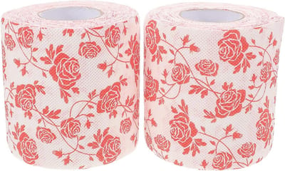 Rozen Toiletpapier Rollen - Bloemen Servetten - Badkamer Decoratie - Absorberend Bloemenprint - 10 x 9 cm - Diverse Kleuren