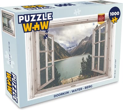 Puzzel Doorkijk - Water - Berg - Legpuzzel - Puzzel 1000 stukjes volwassenen