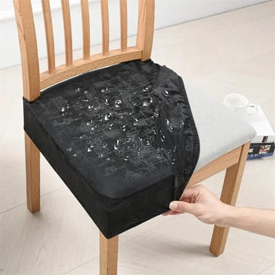 1/6 STUKS Waterdichte PU Leer Stoelhoes Afneembare Eetkamerstoelen Slipcovers Elastische Stoelzithoezen voor Keuken Hotel Bruiloft 4PCS