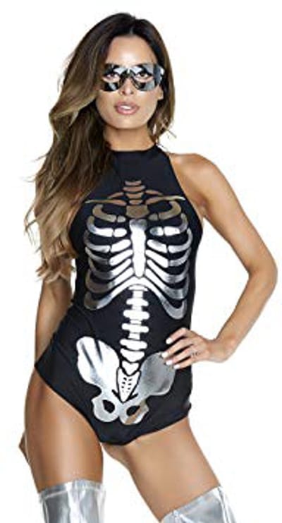 Skeletten body Dames Halloween Volwassenen Vrouwen Zwart Halloween en Horror Maat XS/S