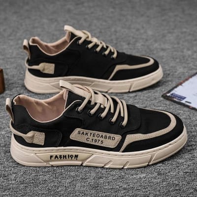 Zomer Nieuwe Ademende Herenschoenen Trend Heren Boardschoenen Paraplu Canvas Sneakers All-Match Sport Casual Schoenen 44 zwart