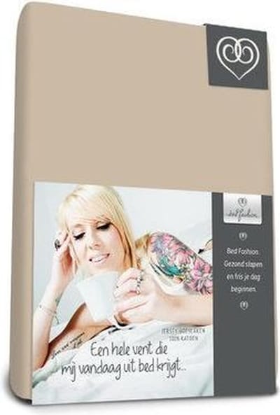 Bed-fashion jersey hoeslaken Zand - 80 x 220 cm - Zand