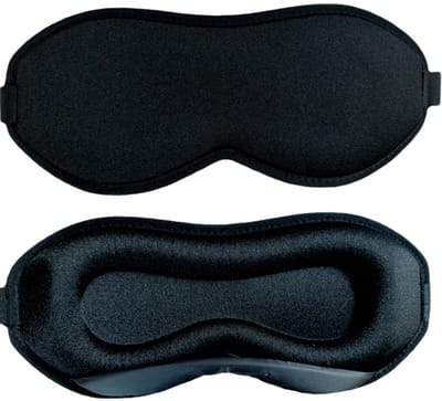 TOVBMUP Slaapmasker voor zijslapers - 3D-oogkassen - Verstelbare elastische band - Lichtblokkerend - Ademend - Unisex oogmasker - Geschikt voor reizen en yoga - Zwart