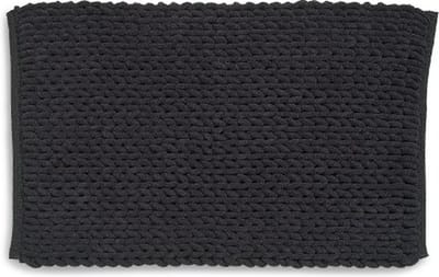 Badkamer Vloerkleed, Badmat, 100 x 60 cm, Zwart, Gerecycled Polyester, Katoen - Kela | Masha