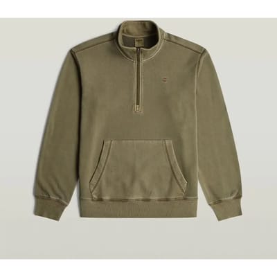 G-Star Raw Unit Washed Half Zip Sw L\s Truien & Vesten Heren - Sweater - Hoodie - Vest- Taupe - Maat S