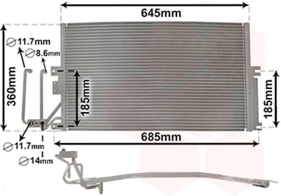 Van Wezel - LUCHTCONDENSATOR VOOR OPEL VECTRA B 1995-1998 1618073