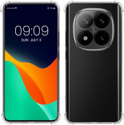 kwmobile telefoonhoesje van TPU silicone - geschikt voor Xiaomi Redmi Note 14 Pro+ 5G / Redmi Note 14 Pro Plus 5G - Transparante back cover - Flexibel materiaal
