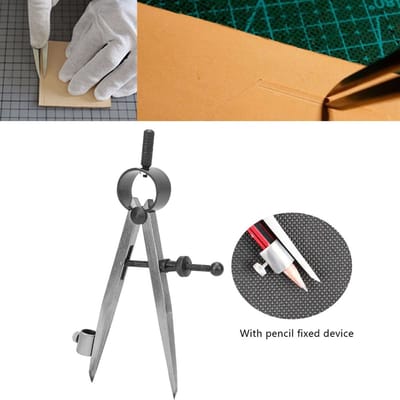 Dailygoods- Vleugelverdeler Verstelbaar - Roterende Tekengereedschap - Koolstofstaal - Lichtgewicht - Compact Formaat - Nauwkeurig Lijn Trekken - Kompas