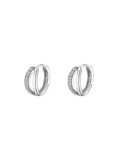 Gading® dames oorringen met zirkonia 13mm-zilver 925
