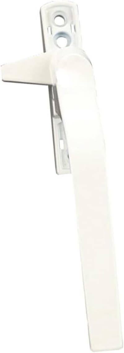Raamkruk met Slot - Raamsluiting Deurkruk - Raam Beveiligen - Geborsteld Staal - 7.6x1.7x3cm - Wit