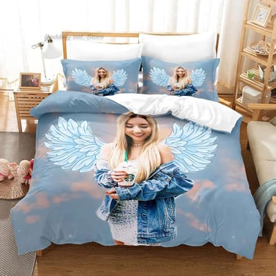 Rebekah Wing Merch Beki Pluizige Beddengoed Collectie Enkel Tweepersoons Volledig Queen King Size Bed Collectie Volwassene Kinder Slaapkamer Dekbedovertrek Collecties 3D AU Single 140x210cm