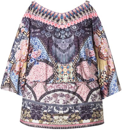 Ulla Popken - Dames - Shirt met bandjes - Zwart - Maat 58+