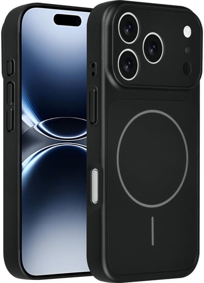 AG Matte Glass iPhone 17 Pro Backcover hoesje - Magsafe full protection cover - Zwart