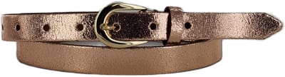 Feestelijke Dames Riem | Smalle Leren Riem | Kleur: Roze | 2cm breed | Riemmaat: 85cm (totale lengte: 100cm) | 100% echt leer | Nikkelvrije gouden gesp