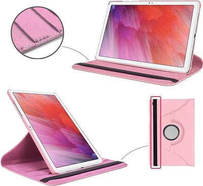 Draaibare Bookcase - Geschikt voor Samsung Galaxy Tab A7 Hoes - 10.4 inch (2020) - Zacht Roze