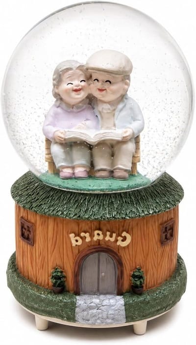Muzikale Sneeuwbol - Glitter Waterbol - Romantisch Aandenken - Met Muziekfunctie - 100 mm - Meerkleurig