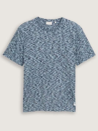 Tom Tailor - T-shirt - Heren - XXL - Blauw - Katoen - 1045697