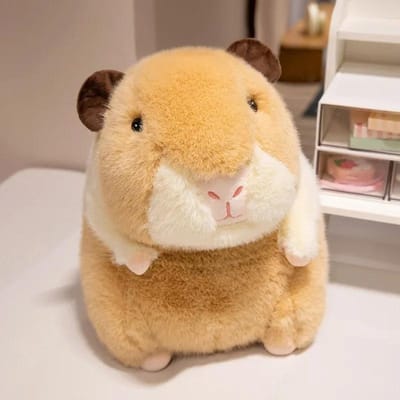 25CM Mignon Cochon Néerlandais Peluches Confortable Coton Rembourré Réaliste Poupées Cobaye Adorables Animaux de Compagnie de Bureau de Paume Cadeau pour Enfants 25cm orange