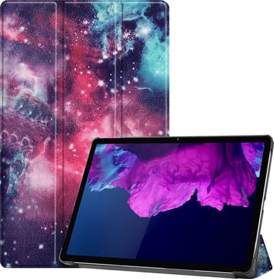 Hoesje - Geschikt voor Lenovo Tab P11 Plus - Dun & Stevig - Hardcover Book Case - Trifold Bookcase Hoes - Hard Cover - Tablethoes - Galaxy