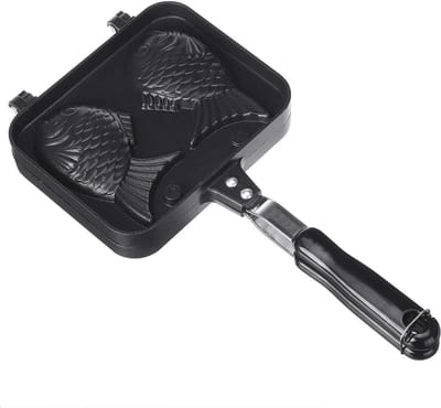 Taiyaki Pannenkoek Pan - Dubbele Visvormige Wafelmaker voor Thuis Koken en Desserts