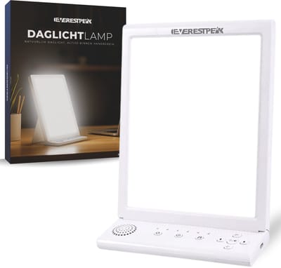 EverestPeak® Daglichtlamp – Lichttherapielamp - 8 Natuurgeluiden - 10.000 Lux - 10 Dimstanden