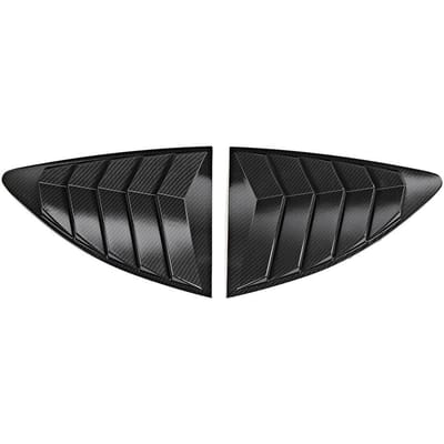 2 pièces Persiennes de lunette arrière Spoiler Texture Fibre de Carbone Convient pour Subaru BRZ 2013 2019 black