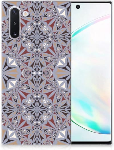 Samsung Galaxy Note 10 TPU Siliconen Hoesje Flower Tiles