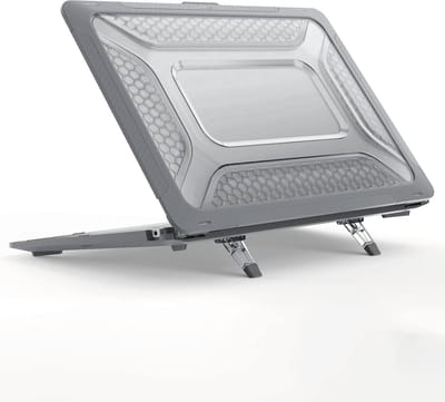 ShockProof Laptophoes - Geschikt voor MacBook Air Hoes - Voor Air 13 inch (M1, 2018-2020) A1932 t/m A2337 - Grijs
