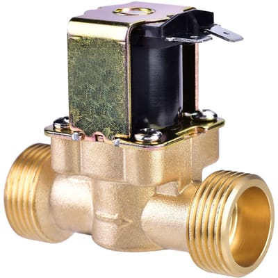 3 4 DC 24V Fermé Normalement Laiton Électrovanne Magnétique Solénoïde Pour Contrôle de l'Eau blanc