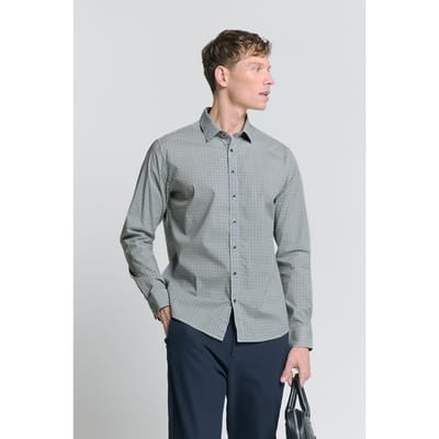 No Excess Shirt Stretch Allover Printed Cloud Größe: M | Business hemden Outlet | Herren