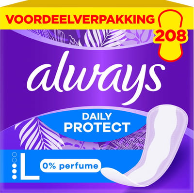 Always Daily Protect Inlegkruisjes Long - 0% Parfum - 8 x 26 Stuks
