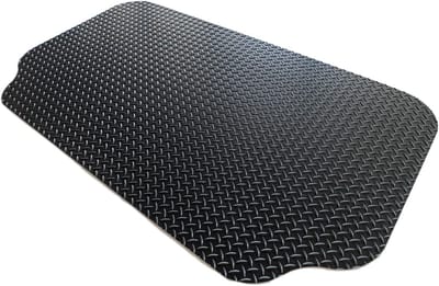 Famanu – Grilldek en terrasmat - 91 x 160 cm - zwart - hittebestendig - beschermt terras en meubels tegen vet en vuil - eenvoudig schoon te maken