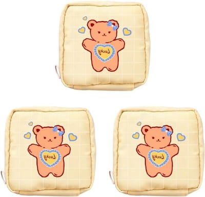 Maandverband Opbergtas - Periode Pouch - Hygiënisch Opbergen - Trilateraal Ontwerp - 3 Stuks - Gekleurd