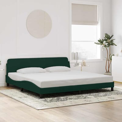 vidaXL - Bedframe - "Dover" - 200x200 - cm - fluweel - donkergroen