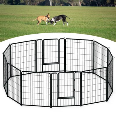 ACXIN Hondenren - Inklapbaar - Met deur - 65×80 cm - 12 panelen - Binnen - Buiten