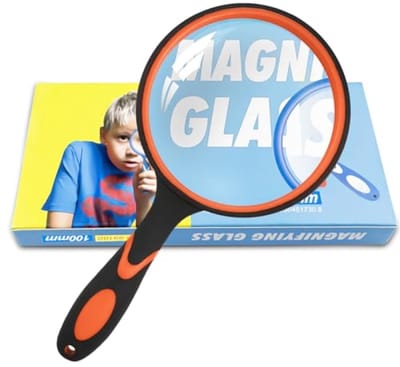 PromoHome Handloep 100 mm - Extra groot vergrootglas met comfortgreep voor lezen en detailwerk