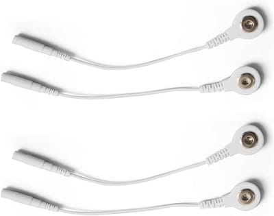 Adapter Tieline Kabels - Elektrode Draden - Apparaat Aansluiten - Korte Witte Kabels - 3.5mm Plug Gat 2.0mm - Wit